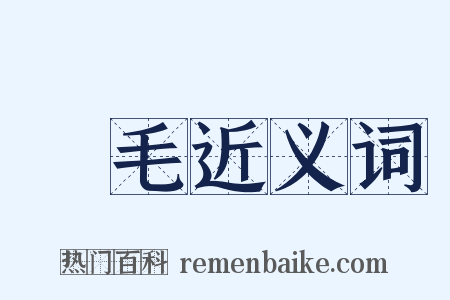 翣毛近义词是什么意思的图片